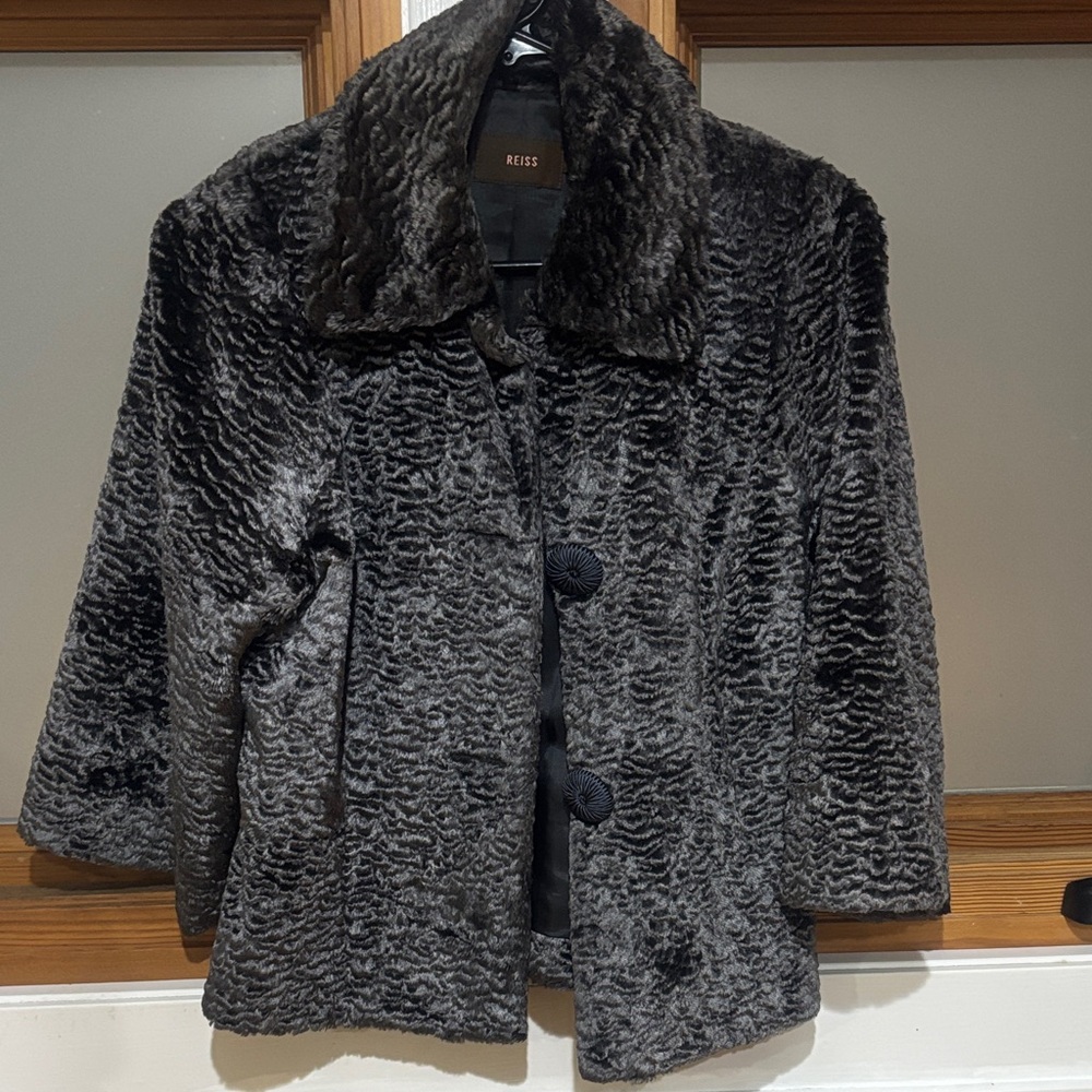 Reiss Charcoal Teddy Jacket